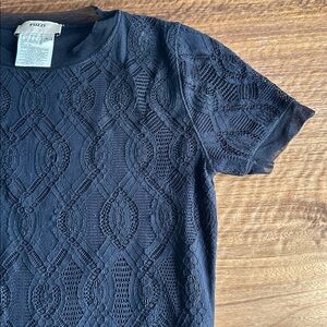 Fuzzi Jean-Paul Gaultier Black Mesh Lace Overlay Top